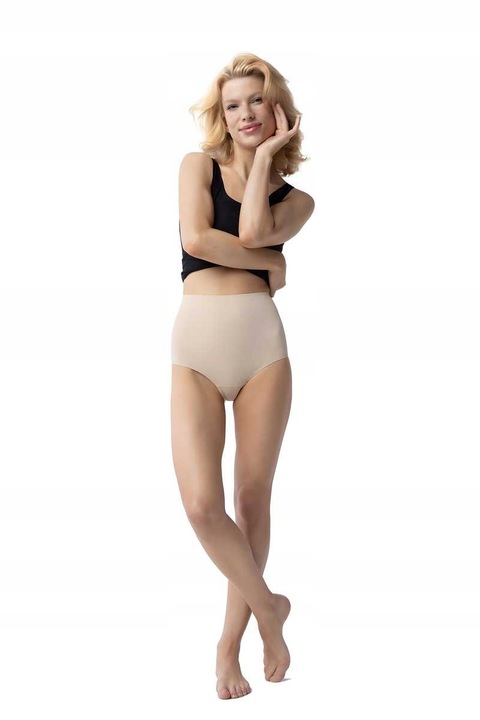 JULIMEX Figi Amber maxi high beżowe XL