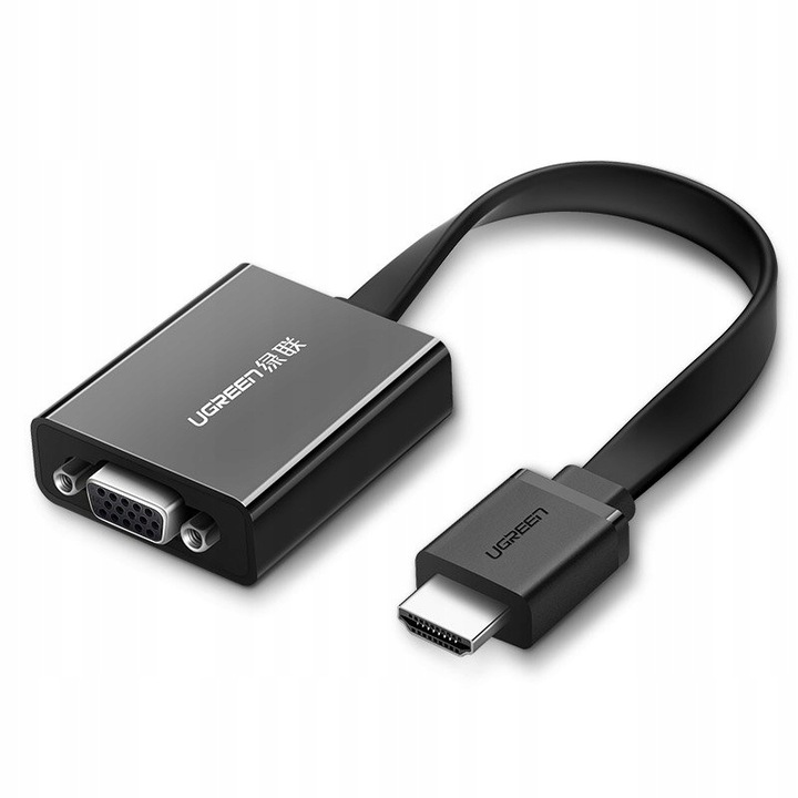 Ugreen adapter przejściówka HDMI - VGA micro USB / audio 3,5 mm mini jack
