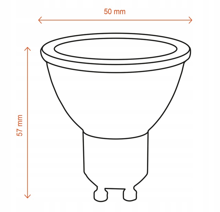 Żarówka LED GU10 10W (Zestaw 10szt)Premium WYDAJNA