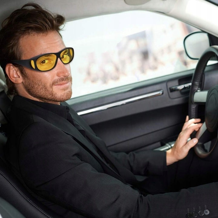 Okulary Przeciwsłoneczne Żółte Rowerowe do Jazdy Samochodem Nocą i w Dzień