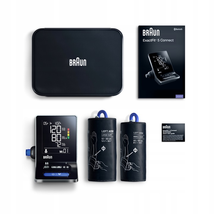 CIŚNIENIOMIERZ NARAMIENNY BRAUN EXACTFIT 5 BUA6350 BLUETOOTH 2MANKIETY ETUI