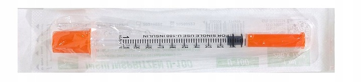 Strzykawki insulinowe insulinówki Teqler U-100 z igłą 1 ml – 100 szt.