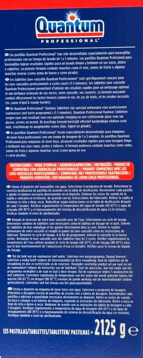 TABLETKI DO ZMYWARKI FINISH QUANTUM PROFESSIONAL 125 SZT