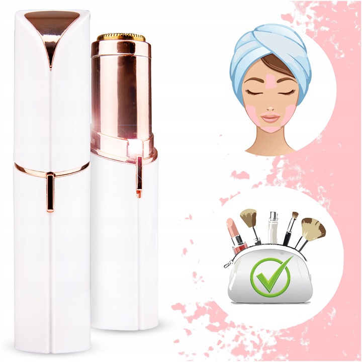 DEPILATOR TRYMER DAMSKI DO TWARZY DYSKRETNA GOLARKA BEZPRZEWODOWA