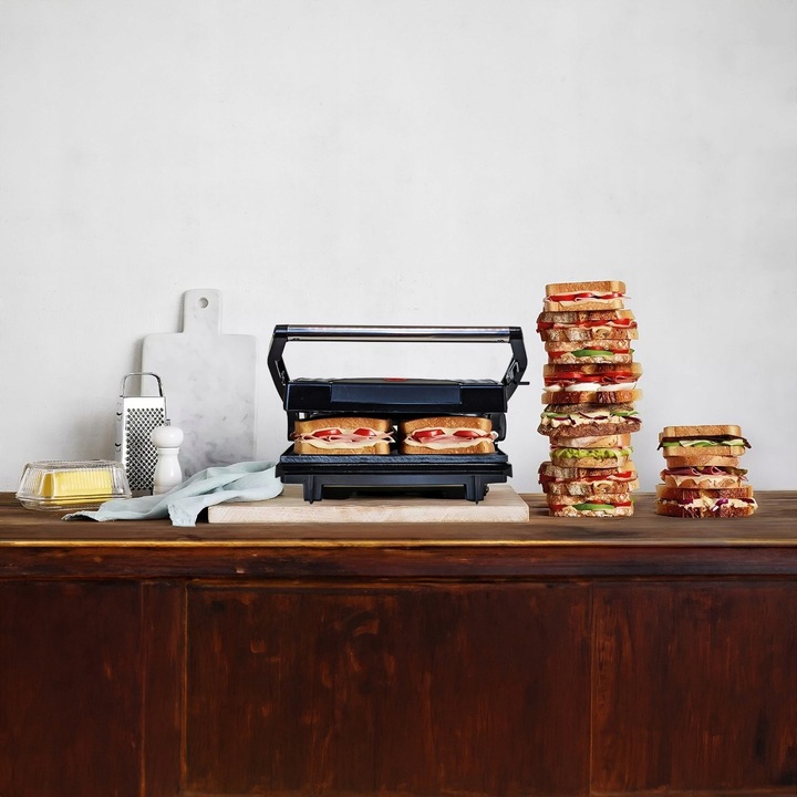 KONTAKTOWY GRILL ELEKTRYCZNY OPIEKACZ SKŁADANY TOSTER PANINI KANAPEK