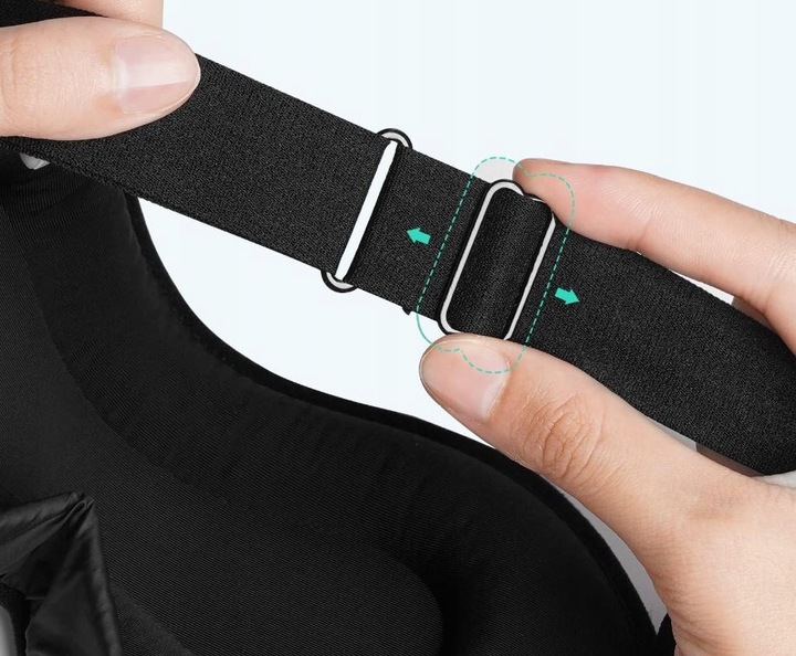 OPASKA NA OCZY DO SPANIA MASKA 3D REGULOWANA LEKKA 100% ZACIEMNIENIA CZARNA