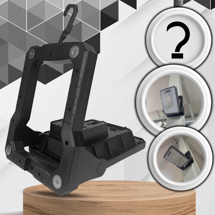 LAMPA ROBOCZA HALOGEN LED DO DEWALT Z USB 6500K PRZENOŚNA BUDOWLANA