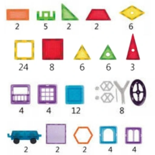 KLOCKI MAGNETYCZNE 3D MAGNETIC EDUKACYJNE DUŻE PANELE KONSTRUKCYJNE