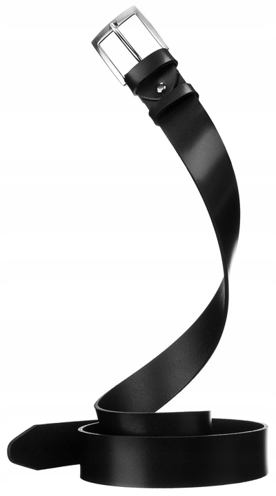 Skórzany pasek męski do spodni szeroki modny skóra