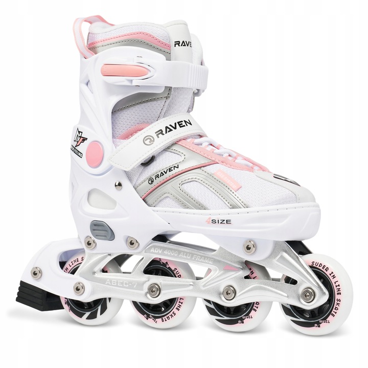 Rolki Regulowane RAVEN Pulse White/Pink 37-40