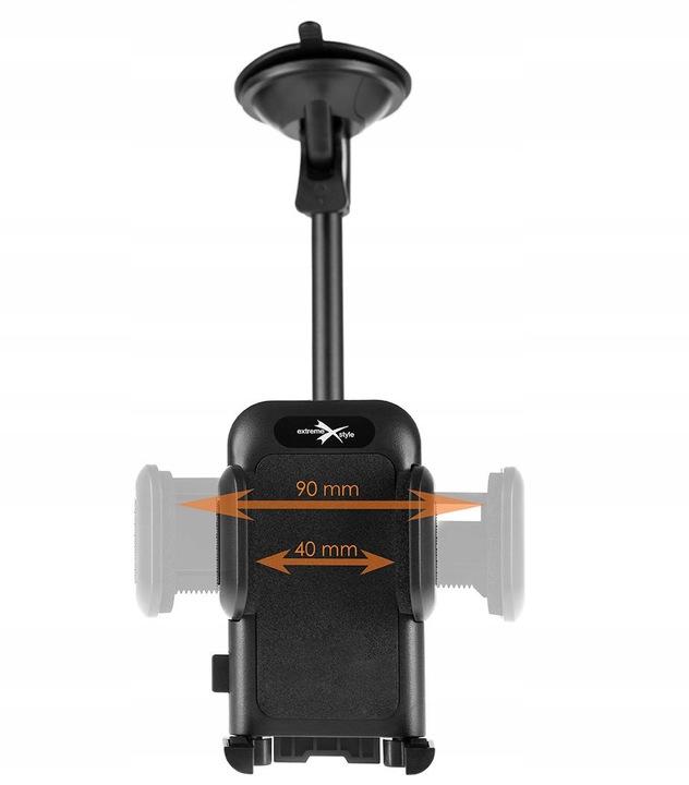 ZESTAW ŁADOWARKA 4xUSB 7A UCHWYT DO SZYBY DŁUGI ELASTYCZNY PODPÓRKA