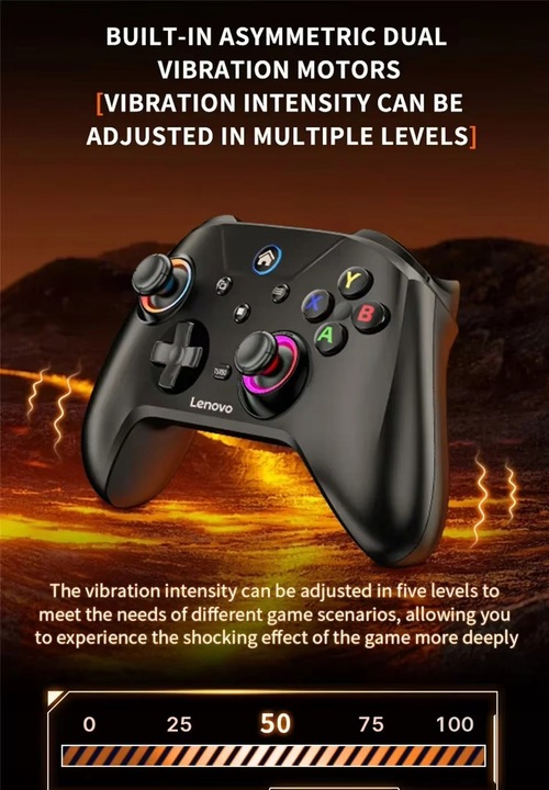 Bezprzewodowy Kontroler Pad Do Gier LENOVO S02 Czarny PC Android iOS Switch