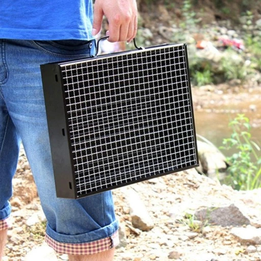 GRILL TURYSTYCZNY WĘGLOWY SKŁADANY PRZENOŚNY KEMPINGOWY WALIZKA BBQ