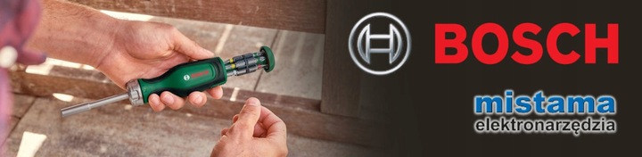 Wkrętak ręczny z grzechotką + 12 bitów BOSCH