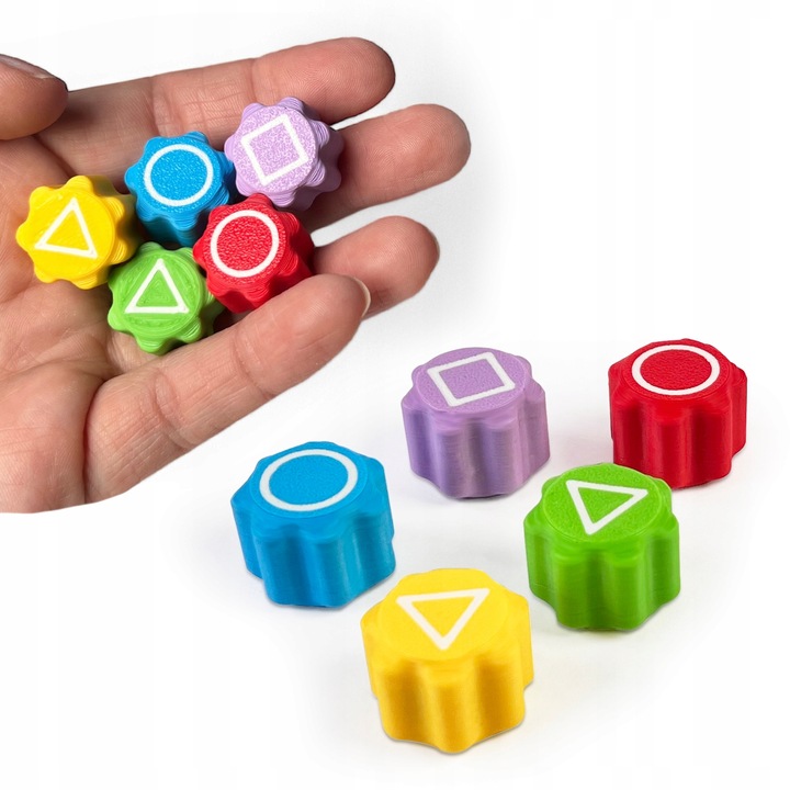 Squid Game Kostki 7g Gongi DOCIĄZONE Kości do gry gonggi + pojemnik Kajawis