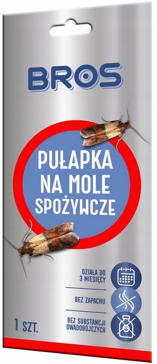 4x PUŁAPKA NA MOLE SPOŻYWCZE FEROMONOWA WABIĄCA SKUTECZNY LEP BROS