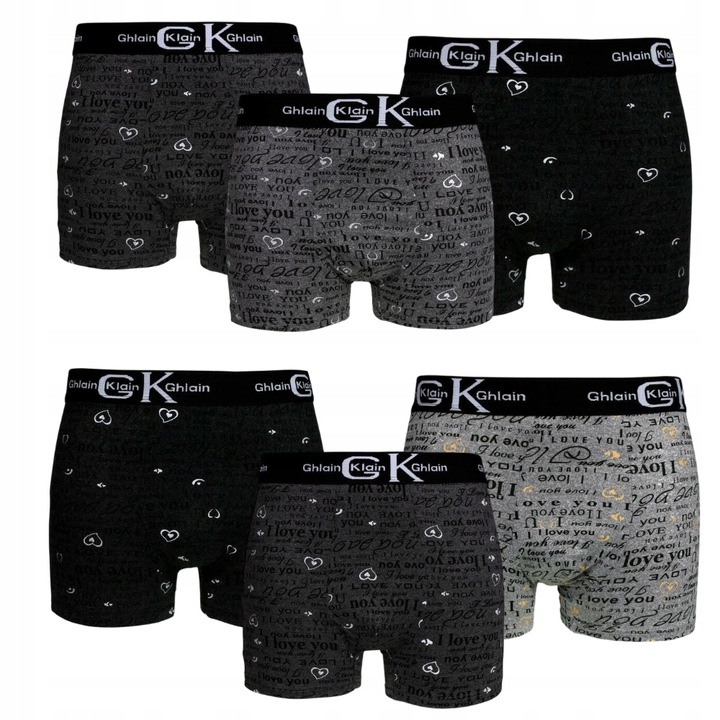 6x BOKSERKI MĘSKIE BAWEŁNIANE XL