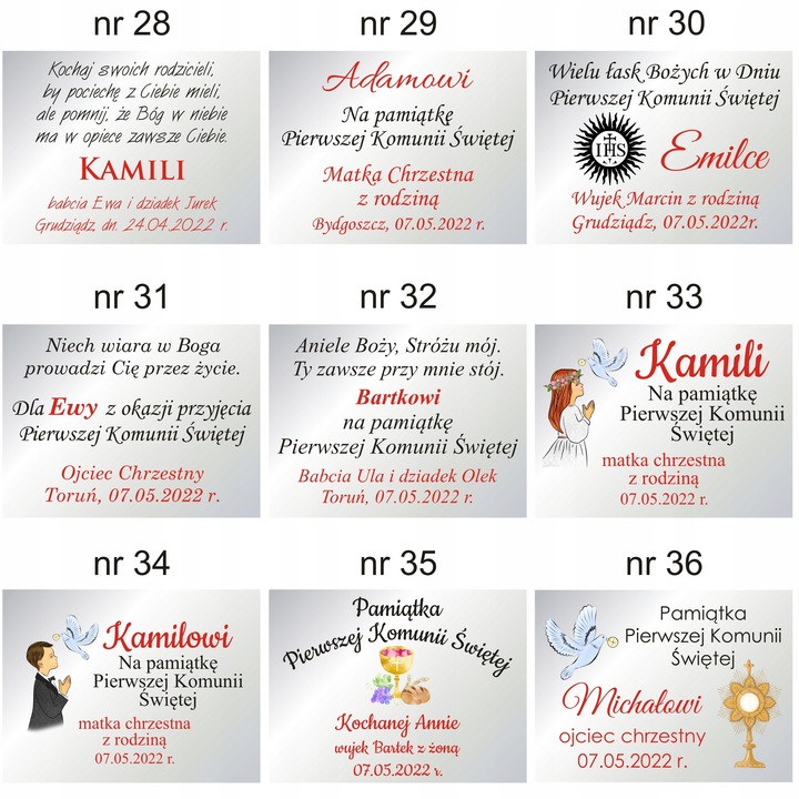 Obrazek Srebrny Pamiątka Chrztu Świętego Prezent na Chrzest + DEDYKACJA