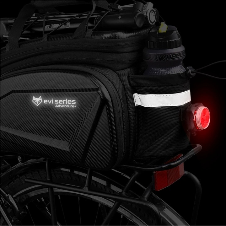 SAKWA ROWEROWA na bagażnik ROWER DUŻA Sztywna TORBA POJEMNA EVI + Pokrowiec