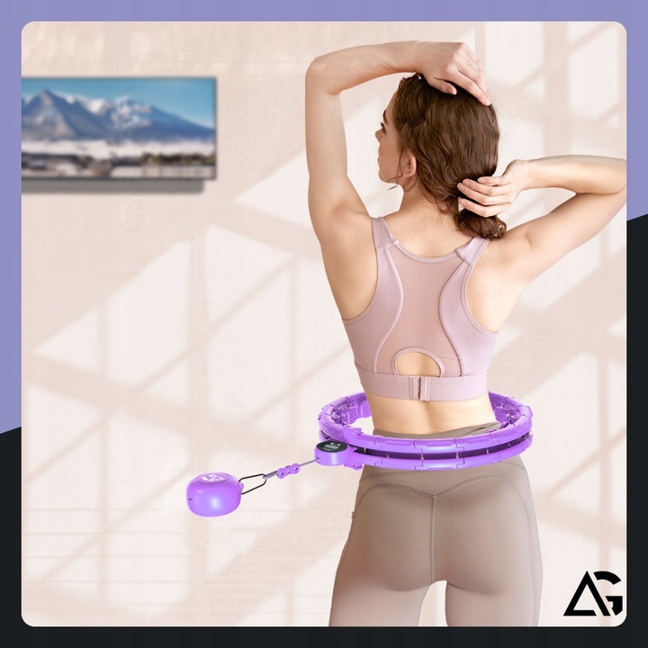 HULA HOP Z OBCIĄŻNIKIEM ODCHUDZAJĄCE Z LICZNIKIEM SMART HULAHOP