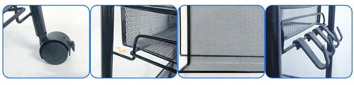 MOBILNY REGAŁ KUCHENNY ŁAZIENKOWY STOLIK NA KÓŁKACH METALOWY WÓZEK 4