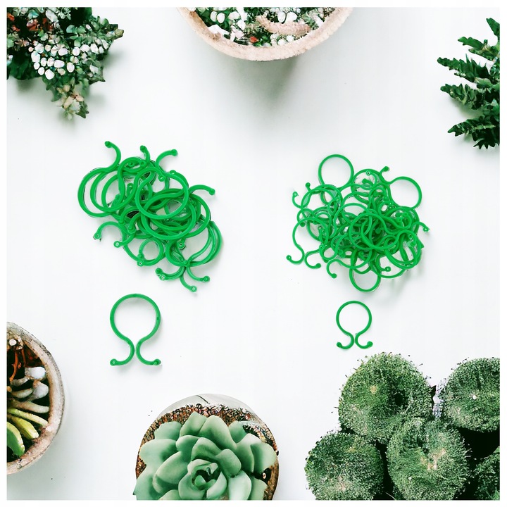 Zestaw 40x Zapinki do Mocowania Roślin (2 rozmiary) 25x 4x3cm, 15x 6x4cm