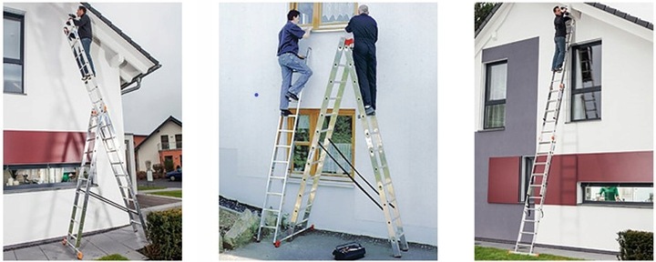 KRAUSE MONTO Tribilo drabina 3x10 szczebli 129680 7,65m