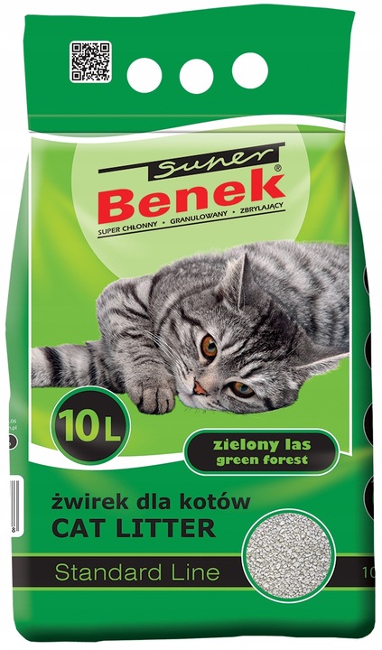 Super Benek Zielony Las 10L Żwirek dla kota