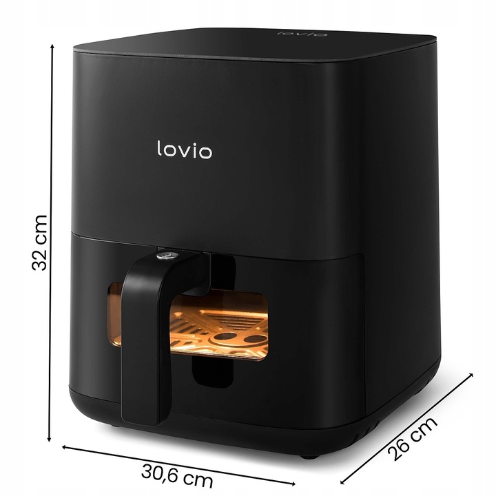 FRYTKOWNICA BEZTŁUSZCZOWA AIR FRYER FRYTOWNICA LOVIO 5L 8 PROGRAMÓW