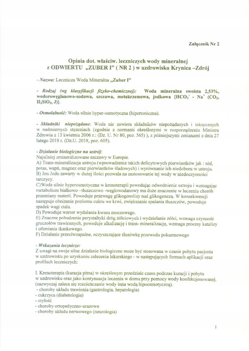 Zuber Naturalna woda lecznicza trawienie 12 x 0,5l