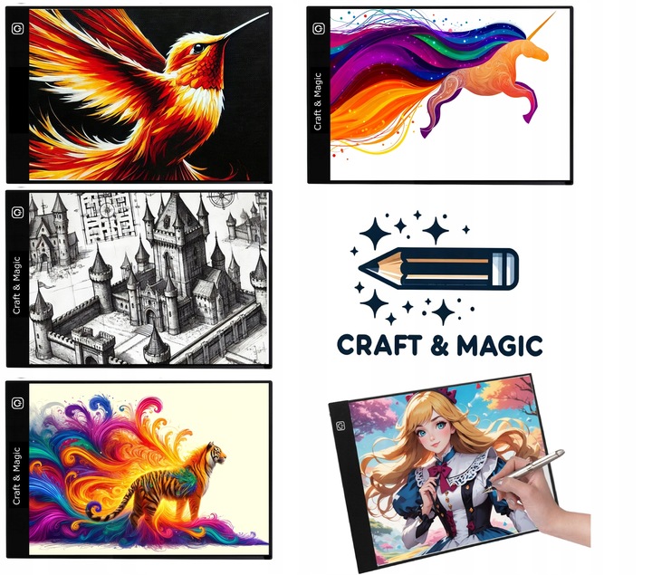 TABLET GRAFICZNY - ROZMIAR A4 - IDEALNY PREZENT - DESKA KREŚLARSKA LED