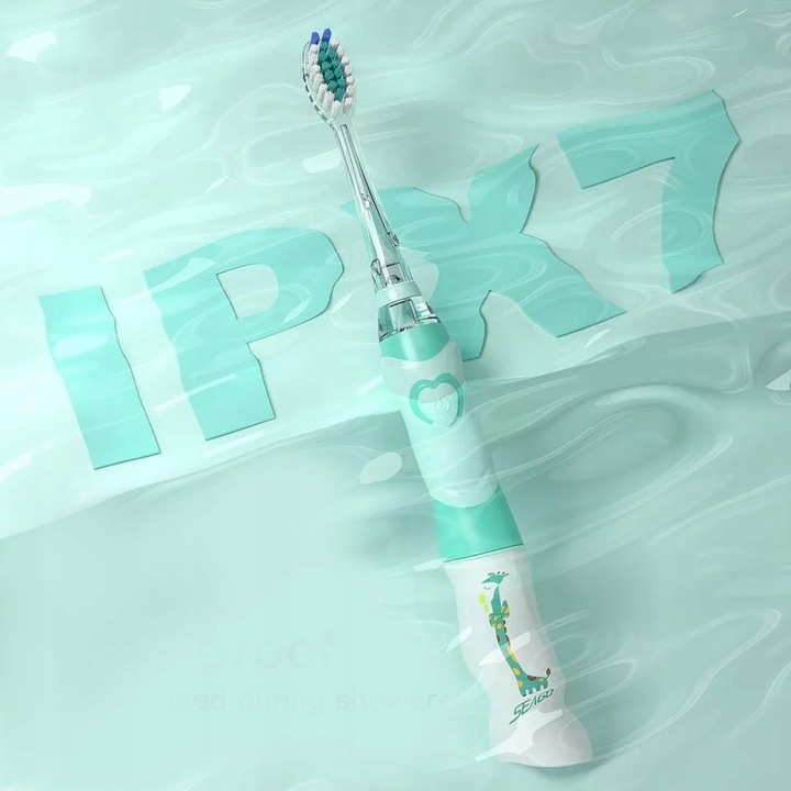 Soniczna Szczoteczka do Zębów dla Dzieci SEAGO SG-977 Zielona 4