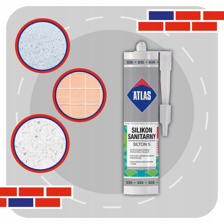 ATLAS SILIKON SILTON S 280ml - 035 SZARY