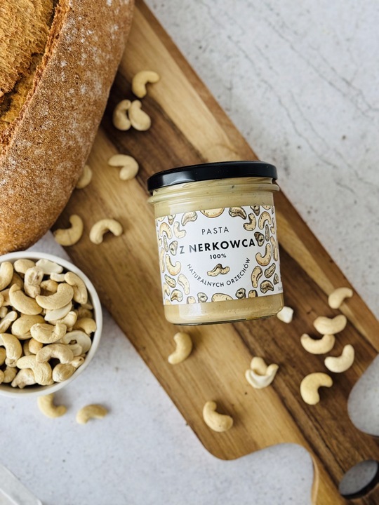 Pasta z nerkowca 300 g - Idealne smarowidło, 100% orzechów, Bez Dodatków