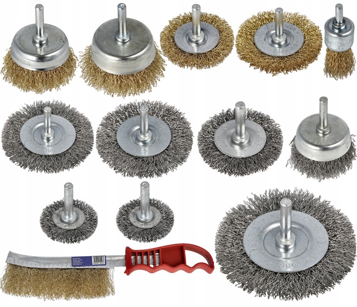 SZCZOTKA DRUCIANA DO WIERTARKI WKRĘTARKI NA WIERTARKĘ ZESTAW SZCZOTEK