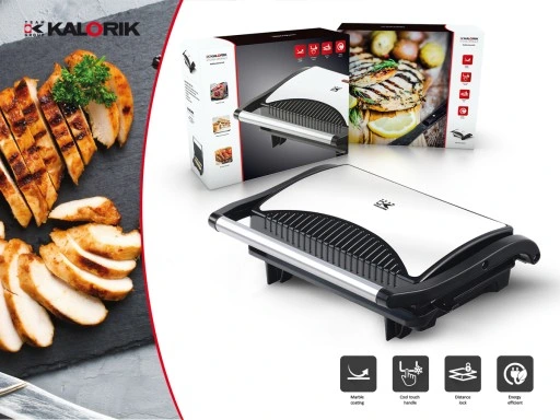 GRILL do kanapek MIĘSA RYBY PANINI OPIEKACZ 700W NON STICK KOMPAKTOWY MOCNY