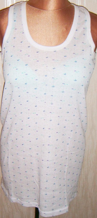 PODKOSZULEK DAMSKI roz.XL BIAŁY WZÓR BAWEŁNA podkoszulki podkoszulka szt.2