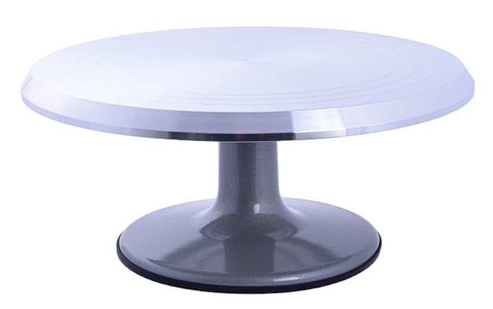 METALOWY Profesjonalny Talerz Obrotowy do Dekorowania Tortów 30cm Patera