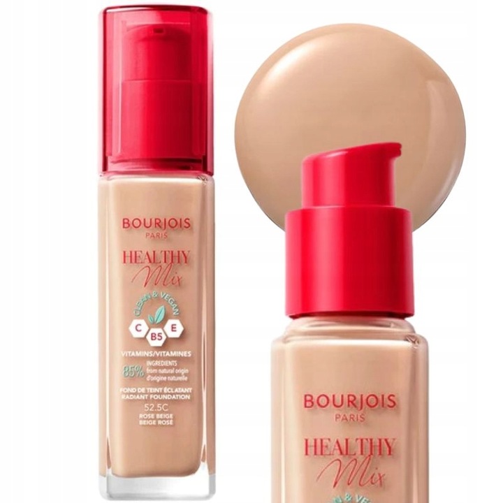 BOURJOIS Healthy Mix Clean Wegański Podkład do twarzy 30ml 52,5C Rose Beige