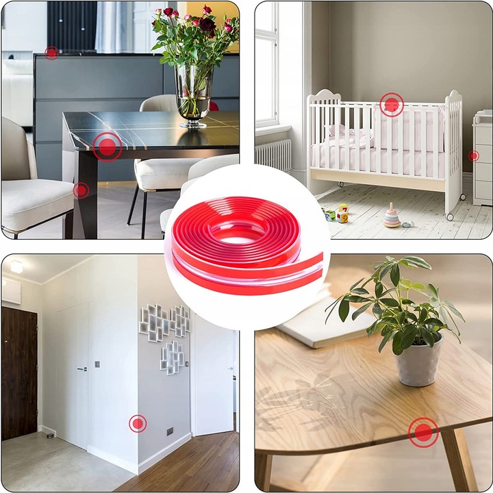 BEZBARWNA LISTWA ZABEZPIECZAJĄCA KANTY MEBLI RANTY Narożniki Krawędzie