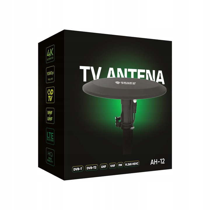 AKTYWNA ANTENA ZEWNĘTRZNA DOOKÓLNA 360° AKTYWNA FILTR LTE DVB-T 4K MUX