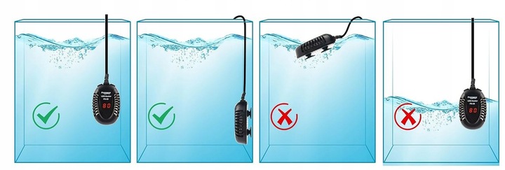 PRZEPŁYWOWA GRZAŁKA DO AKWARIUM 50W Z TERMONSTATEM WYŚWIETLACZ LED