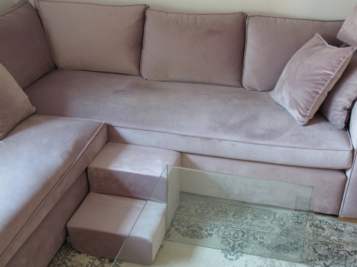 Schodki/schody do kanapy kolory szr. 40cm sztruks