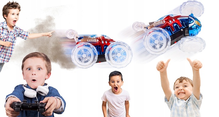 KASKADER SAMOCHÓD KOSMITA AKROBATA TWISTER AUTO STEROWANE DLA DZIECI PILOT
