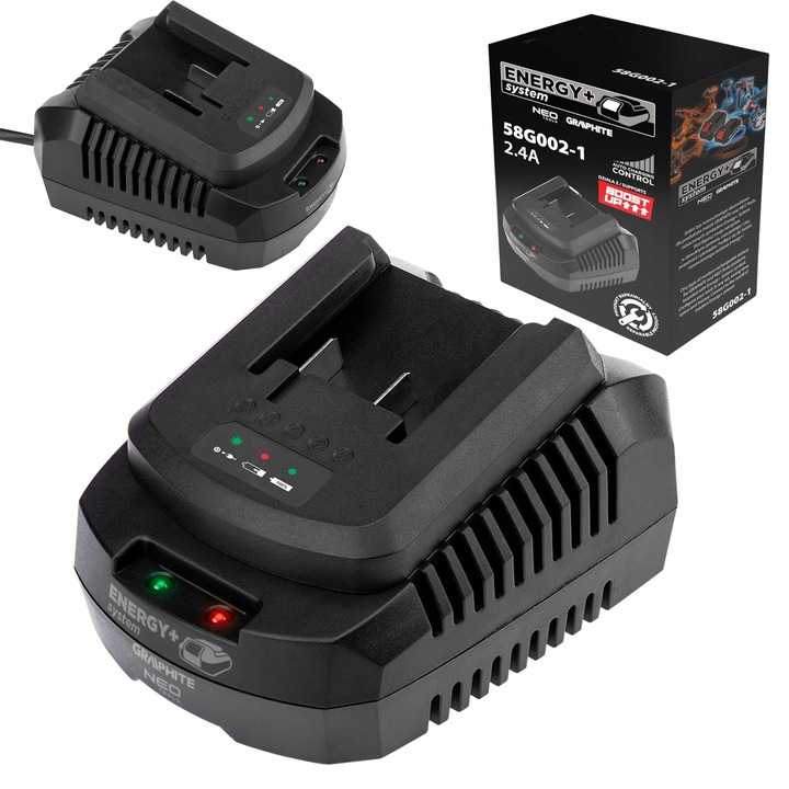 Ładowarka do Akumulatorów Baterii Energy+ Nowość - GRAPHITE NEO TOOLS