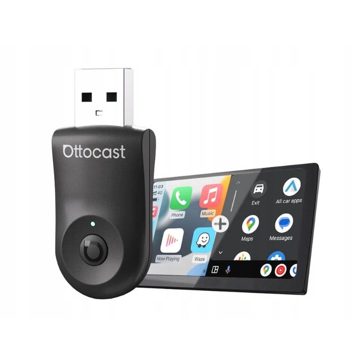 Ottocast Mini 2w1 Bezprzewodowy CarPlay / Android Auto Adapter CA505-T