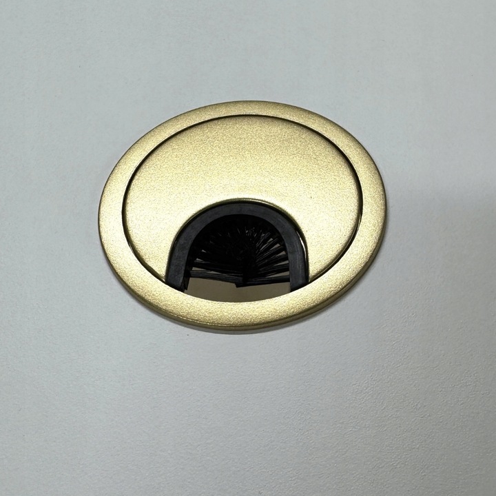 Przelotka do kabli metalowa 60 mm złota mat – przepust kablowy do