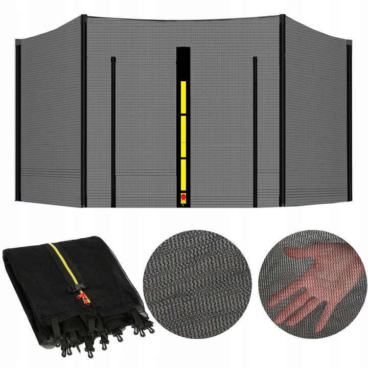 SIATKA DO TRAMPOLINY 10FT 300/305/312 cm ZEWNĘTRZNA MOCNA NA 6 SŁUPKÓW NÓG