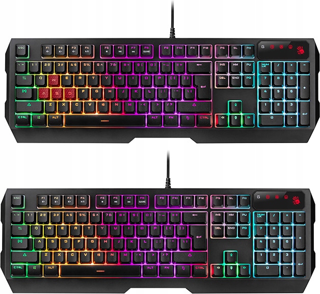 ZESTAW GAMINGOWY BLOODY KLAWIATURA GAMINGOWA I MYSZKA A4TECH PODŚWIETLANA