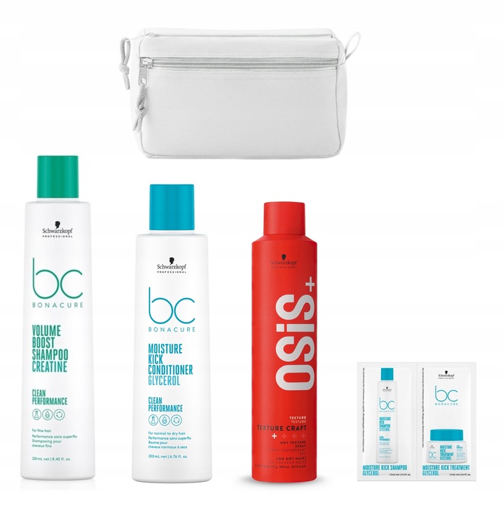 Schwarzkopf BC zestaw OSiS objętość włosy długie i suche kosmetyczka Gratis
